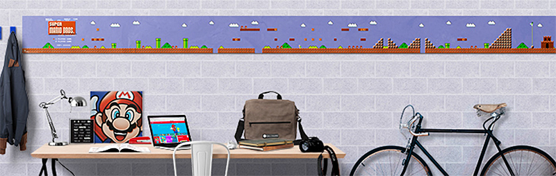 Illustration for article titled Power-up Your Walls With This Super Mario Bros. Level 1-1 Poster SetÂ
